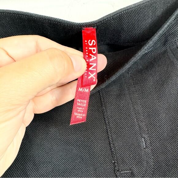 SPANX Jean-ish Ankle Textured Jegging Leggings Black Size M Minimal Shapewear - Picture 10 of 14